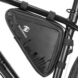 Çanta trekëndëshe e personalizueshme për biçikleta Çanta trekëndëshi për biçikleta me dy xhepa anash