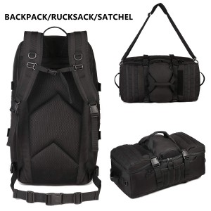 Patch waterproof thiab hnav resistant camping khoom tactical backpack