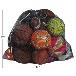 Mesh Bag Sports Ball Bag Bag Bag Transport Trep Kapasitas Gedhe