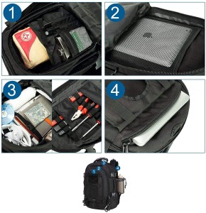 Unisex ປັບສາຍແອວສາຍຮັດຫນ້າເອິກ tactical backpack ກັນນ້ໍາ