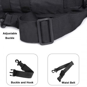 Guhindura ibitugu byigitugu tactical backpack waterproof high-density material
