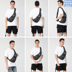 Нов ранец за гради и рамена Fanny pack чанта со попречно тело, издржлива за мажи