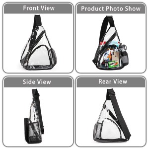Transparent PVC shoulder bag shoulder bag chest bag adjustable shoulder strap