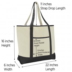 Βαμβακερή απλή συσκευασία μεγάλης χωρητικότητας πολυτελής τσάντα μαλακή