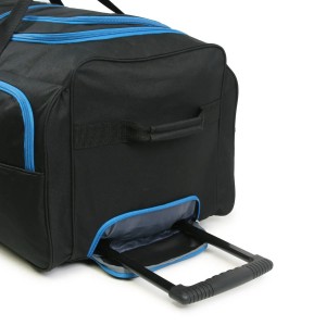7-Pocket Large Rolling Duffle Bag, Reş/Şîn, Yek Size