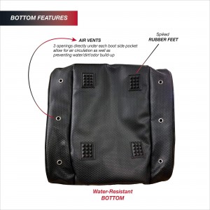 Polyester fiber ຖົງອຸປະກອນສະກີທີ່ມີຄວາມສາມາດຂະຫນາດໃຫຍ່ ski backpack ສາມາດປັບແຕ່ງໄດ້ໃນລະດັບສູງ