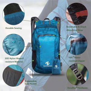 Waterproof ug wear-resistant nga sayon ​​​​nga dako nga kapasidad nga backpack