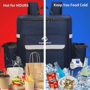 စိတ်ကြိုက်ပြင်ဆင်နိုင်သော အစားအစာပေးပို့နိုင်သော ကျောပိုးအိတ် Mesh Bag Leakproof Waterproof Delivery Bag