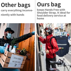 Customizable Meal Delivery Backpack Mesh Bag Leakproof Waterproof ຖົງຈັດສົ່ງ