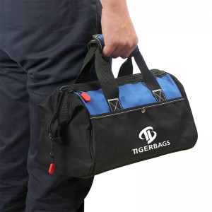 Beg berbilang poket kit kombinasi poliester hitam boleh disesuaikan