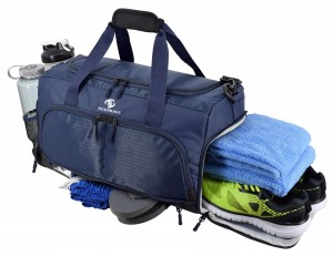 Kestävä matkalaukku Vedenpitävä mukautettu urheilulaukku Gym Bag