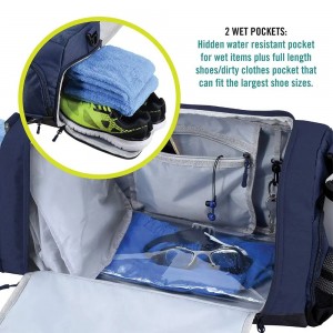 Izdržljiva torba za prtljagu Vodootporna prilagođena sportska torba Torba za teretanu