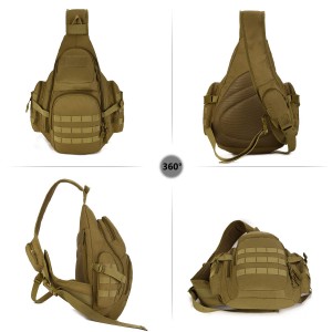 Tactical Sling Bag Daudzfunkcionālā Crossbody soma ir ūdensizturīga un izturīga