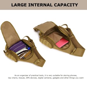 Tactical Sling Bag Multi-purpose Crossbody kitapo dia tantera-drano sy mateza