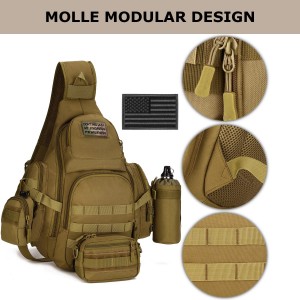 Borsa Tactical Sling Bag Multipurpose Crossbody Bag hè impermeabile è durable