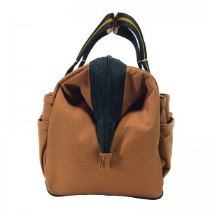 Brown polyester kit nga adunay daghang mga compartment para sa customizable pack