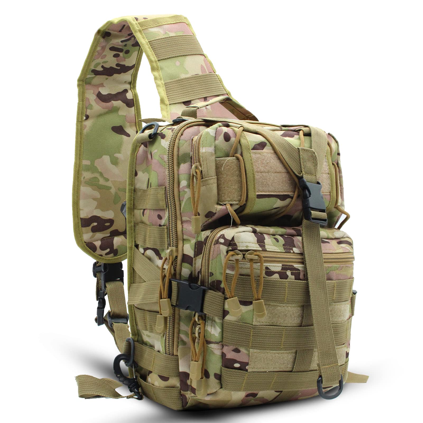 Ваенная тактычная нагрудная сумка на адно плячо Tactical Sling Bag Pack Воданепранікальная