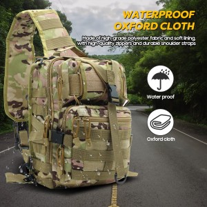Тактическа чанта с прашка Военна тактическа чанта с едно рамо, водоустойчива
