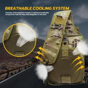 Tactical Sling Bag Pack Military One-shoulder Tactical Chest Bag ရေ-ခံနိုင်ရည်ရှိသည်။