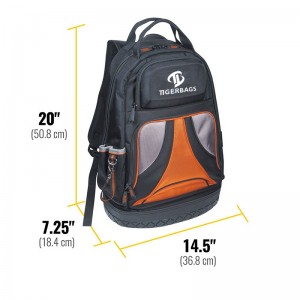Kit Backpack ออแกไนเซอร์/กระเป๋าใส่เครื่องมือพร้อมช่องใส่ของหลายช่องที่ปรับแต่งได้