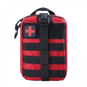 Tactical First Aid Pouch, Molle EMT Pouch Rip-Away Military IFAK Medical Bag Outdoor Emergency Survival Kit Quick Release Design Isama ang Red Cross Patch