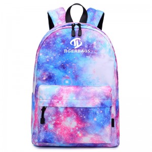 Galaxy B Yüngül su keçirməyən sevimli məktəb çantası Travel Student Backpack