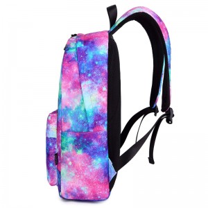 Galaxy Μια ελαφριά αδιάβροχη χαριτωμένη σχολική τσάντα Ταξιδιωτική μαθητική τσάντα