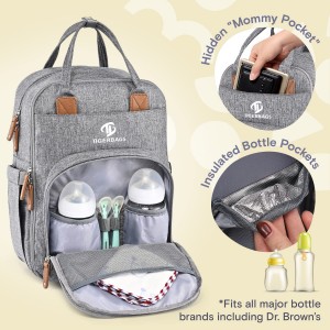 Skötväska ryggsäck multifunktionell reseryggsäck för gravida kvinnor och bebisar