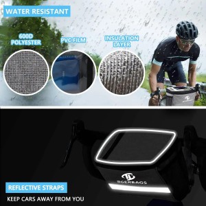 Bolsa de manillar de bicicleta illada personalizable que mantén a comida quente/fría Bolsa impermeable para bicicleta