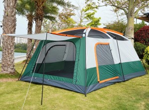 Das Camping-Familienhüttenzelt im Freien kann individuell angepasst werden