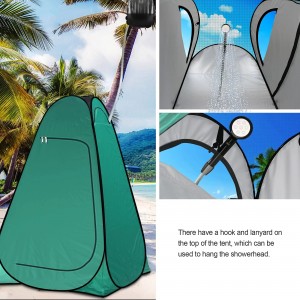 Duş çadırı pop-up gizlilik çadırı düşərgə üçün uyğun portativ tualet çadırı