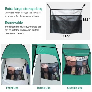 Tente de douche tente de confidentialité pop-up camping tente de toilette portable adaptée au camping