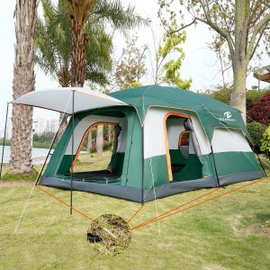 Kampimi familjar i tendës së kabinës në natyrë mund të personalizohet
