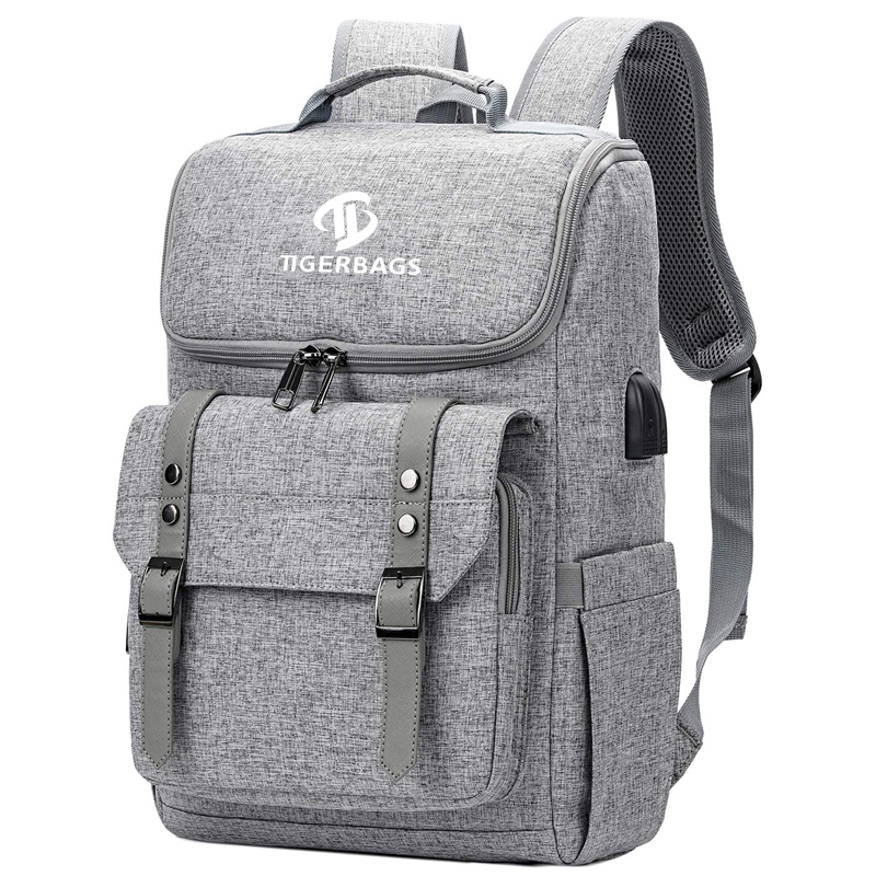 ກະເປົ໋າເປ້ແລັບທັອບ Retro travel backpack usb charging port customization