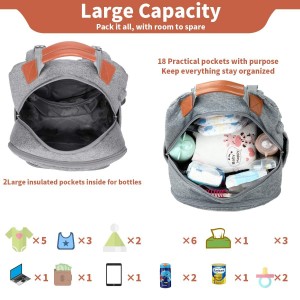 Baby diaper bag backpack, travel bag Diaper bag backpack waterproof