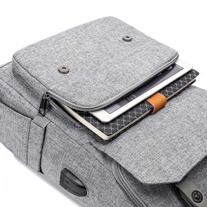 Retro batoh cestovný batoh na notebook prispôsobenie USB nabíjacieho portu