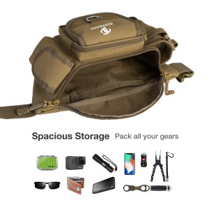 ફિશિંગ બેગ પોર્ટેબલ આઉટડોર ફિશિંગ ગિયર બેગ ફેની પેક ફિશ બેગ