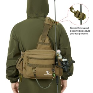 Сумка для снастей, сумка для рыбалки на открытом воздухе, водонепроницаемая сумка через плечо для рыбалки