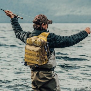 Рюкзак для спортивной рыбалки на открытом воздухе с коробкой для снастей и держателем для удочки