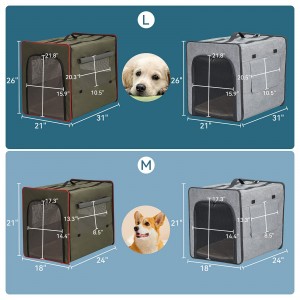 Jaula blanda para mascotas con estructura de alambre resistente, jaula de viaje plegable para mascotas