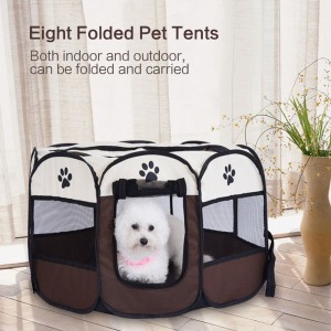 Pop-up tent pet pen carrier dog cat dog portable collapsible paw kennel ທົນທານ
