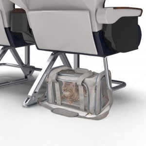 Εύκαμπτη υφασμάτινη τσάντα με πτυσσόμενο σακίδιο αεροπλάνου διαθέσιμο για κατοικίδια