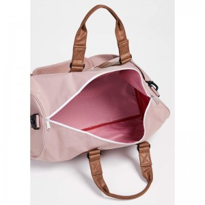 Путна торба средње величине, модерна торба од синтетичке коже светлосива/смеђе боје