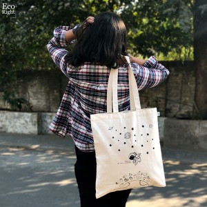 Γυναικεία πάνινη τσάντα, επαναχρησιμοποιήσιμη τσάντα παντοπωλείου, χαριτωμένη τσάντα