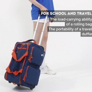 Túi vải thô có bánh xe Túi du lịch kéo nhiều lớp