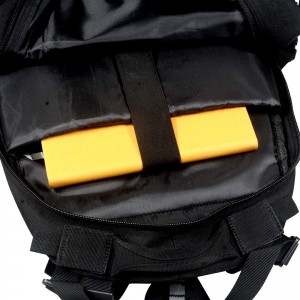 Reş Oxford qumaşê kapasîteya mezin backpack taktîkî waterproof