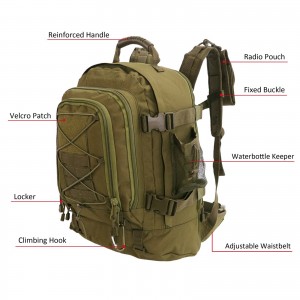 I backpacks tattici versatili di poliester sò pieghevoli è durable