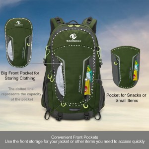 Wodoodporny i odporny na zużycie plecak turystyczny z osłoną przeciwdeszczową dla kobiet i mężczyzn
