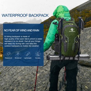 Vodootporan i otporan na habanje planinarski ruksak s kišnom navlakom za muškarce i žene