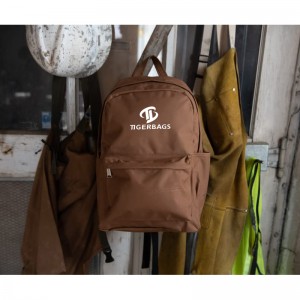Kahverengi polyester seyahat sırt çantası dizüstü seyahat iş çantası özelleştirilmiş